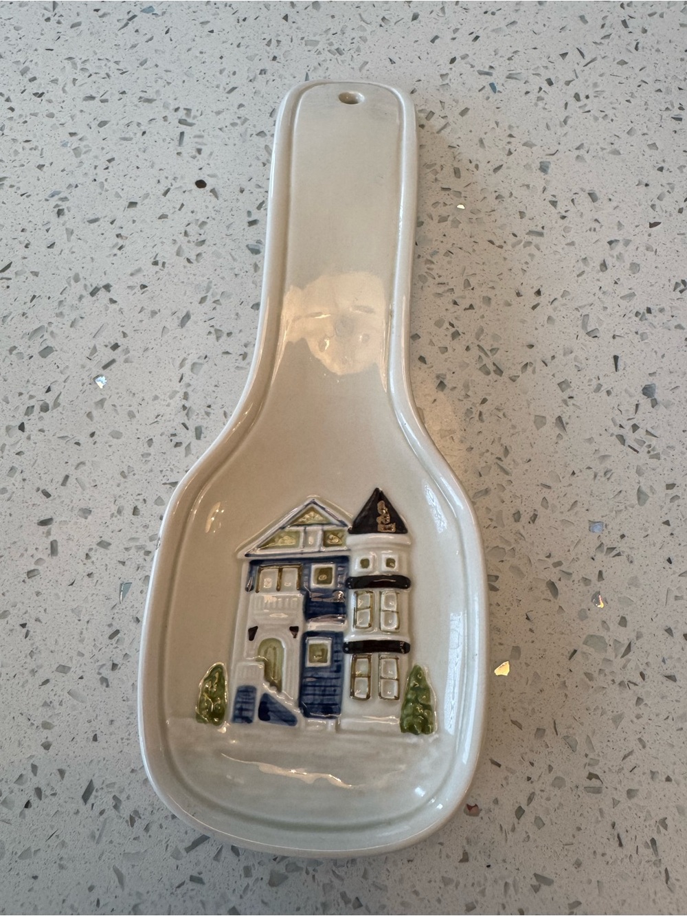 Vintage Otagiri Japan Ceramic Victorian House Spoon Rest